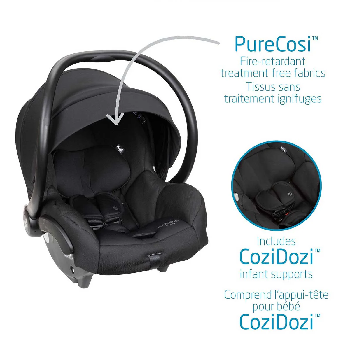 Maxi-Cosi Gia XP Luxe 3-Wheel Travel System, Midnight Black - الصورة 9