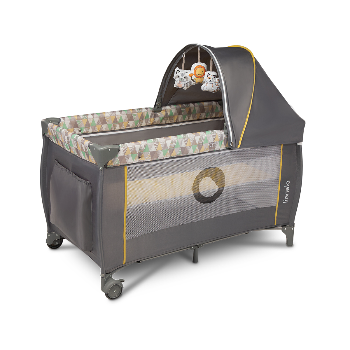 Lionelo Baby Crib Sven, Yellow Scandi