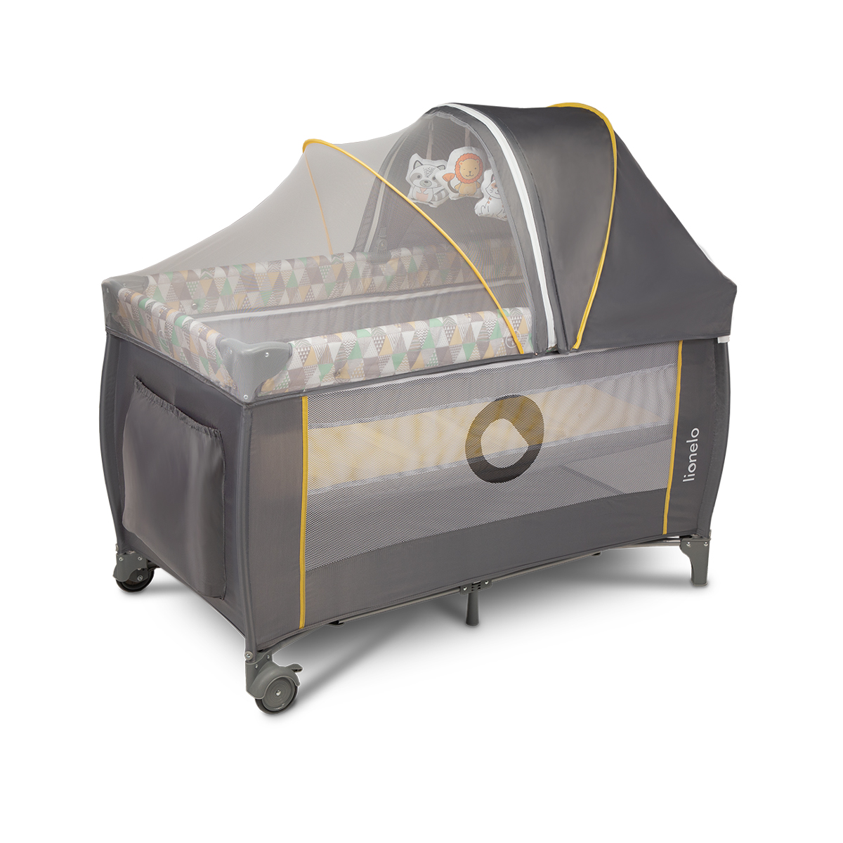 Lionelo Baby Crib Sven, Yellow Scandi - Image 6