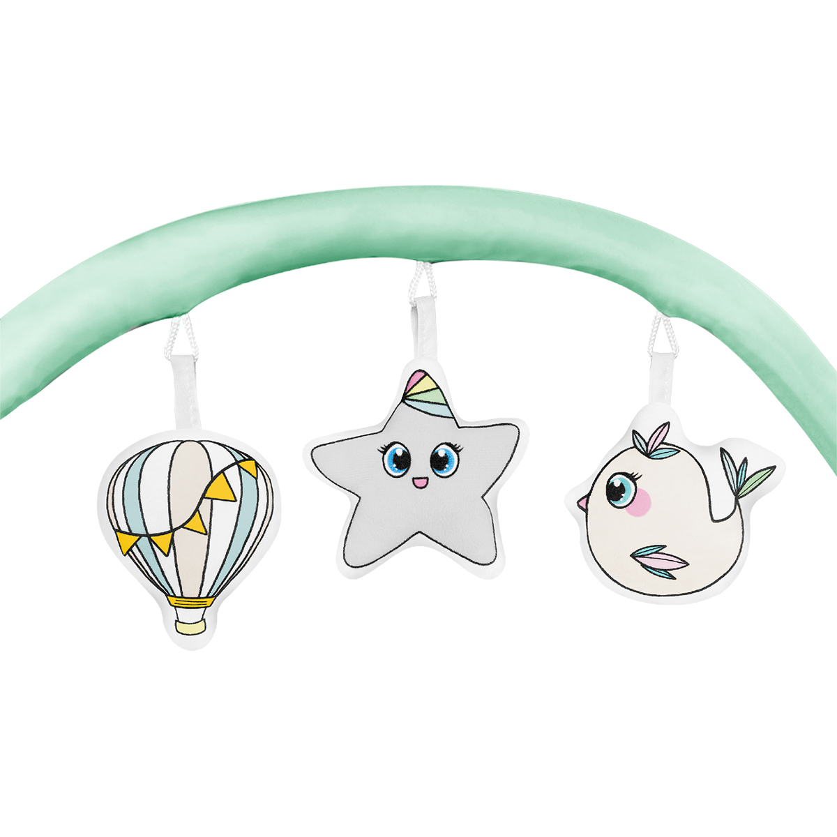 Lionelo Baby Crib Flower, Turquoise - Image 7