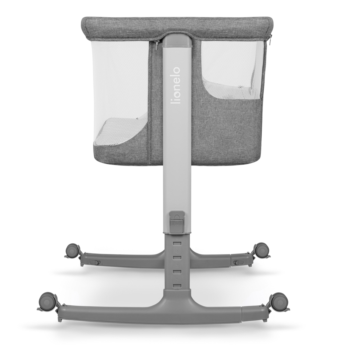 Lionelo Aurora Bedside Crib, Grey Concrete - Image 3