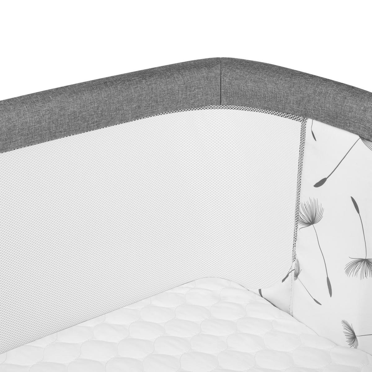 Lionelo Aurora Bedside Crib, Grey Concrete - Image 5