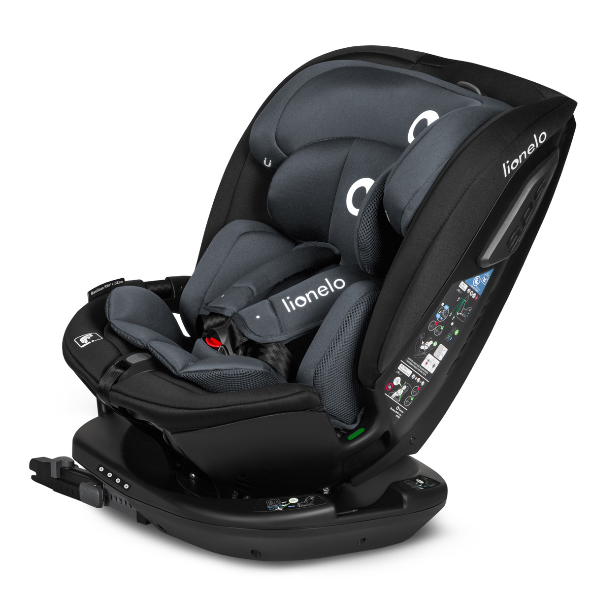 Lionelo Car Seat Bastiaan RWF I-Size, Grey Stone - Image 7