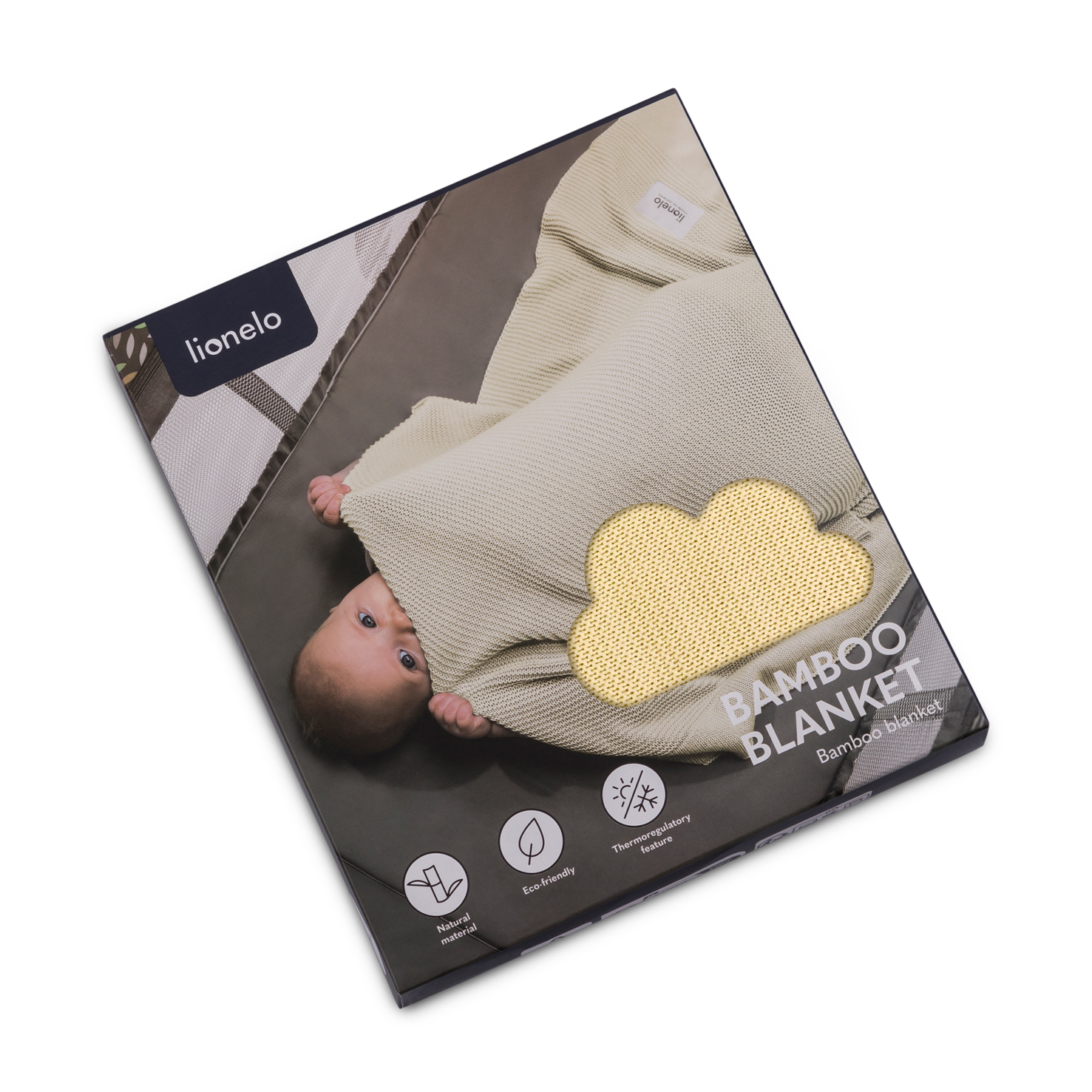 Lionelo Swaddle Bamboo Blanket, Yellow Lemon - Image 2