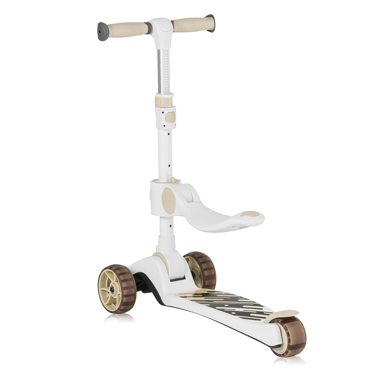 lionelo Franky 2-in-1 Balance Scooter, Beige Latte - Image 2