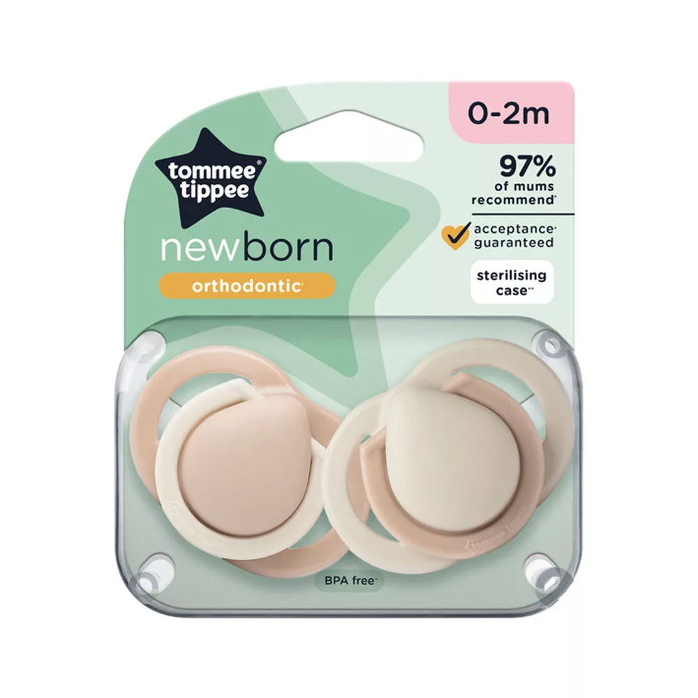Tommee Tippee Newborn Orthodontic Soother, (0-2 M) for tiny mouths - Image 2