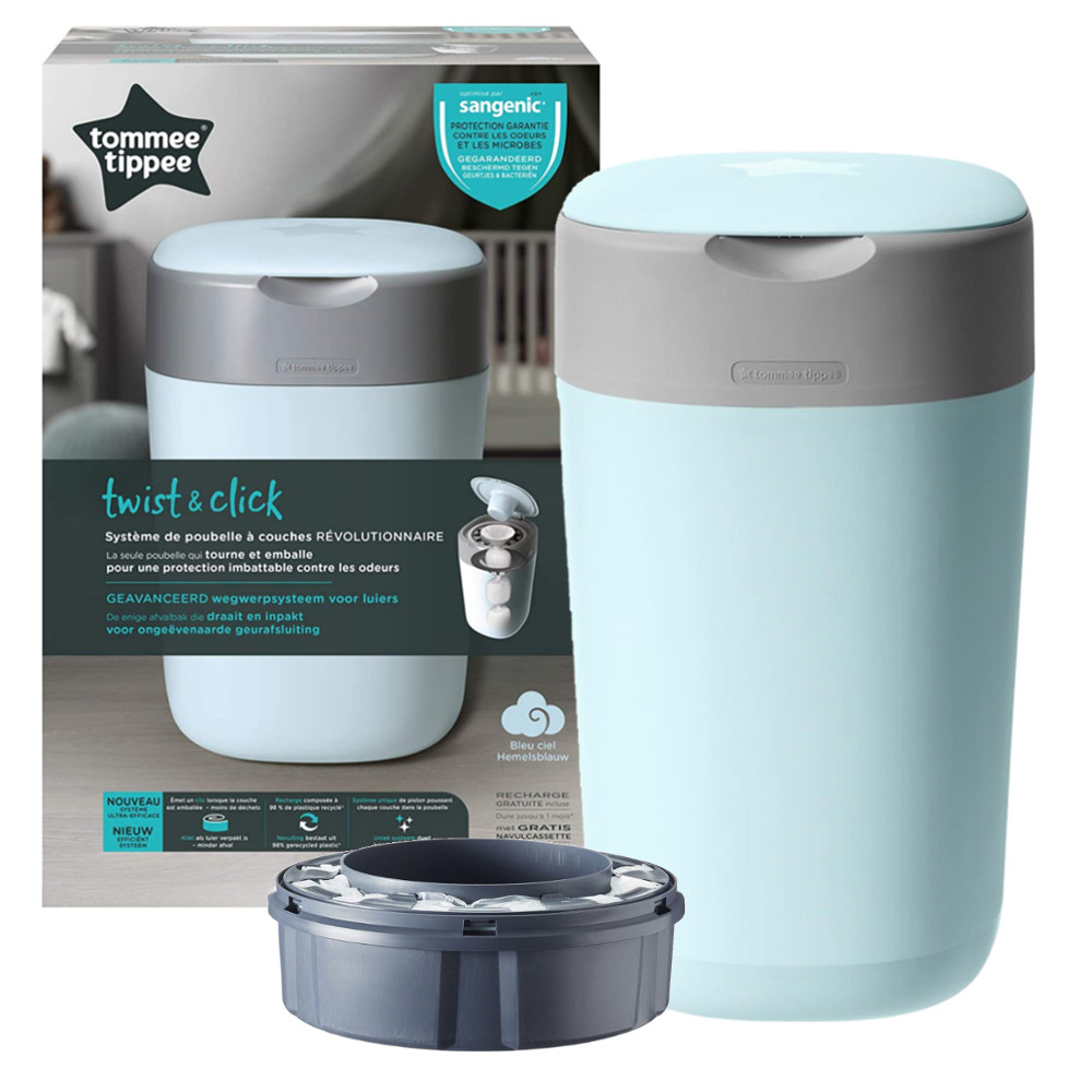 نظام تومي تيبي تويست آند كليك للحفاضات التي تستخدم لمرة واحدة، أزرق