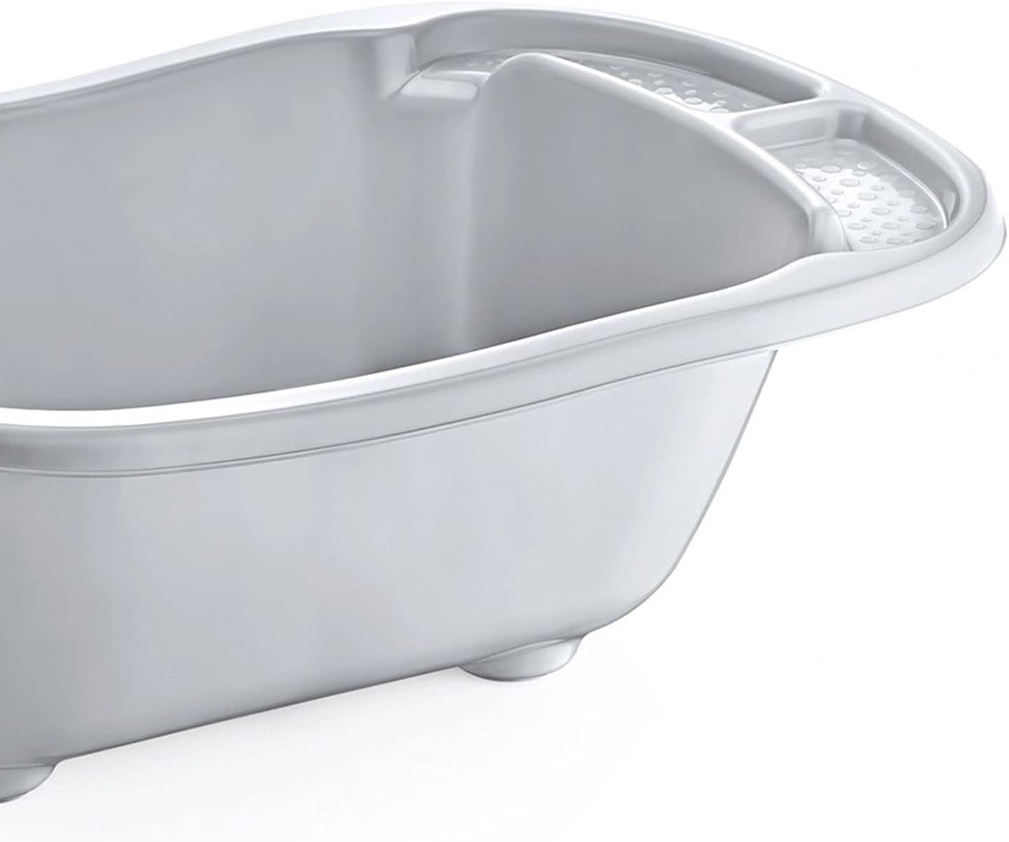 Babyjem Big Size Draining Bath Tub Soft, Grey - Image 3