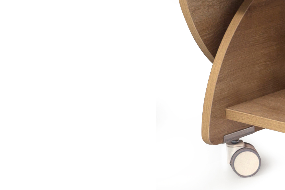 BabyWhen Swinging Wheeled Cradle 50x90, Wooden (BW1031) - Image 5