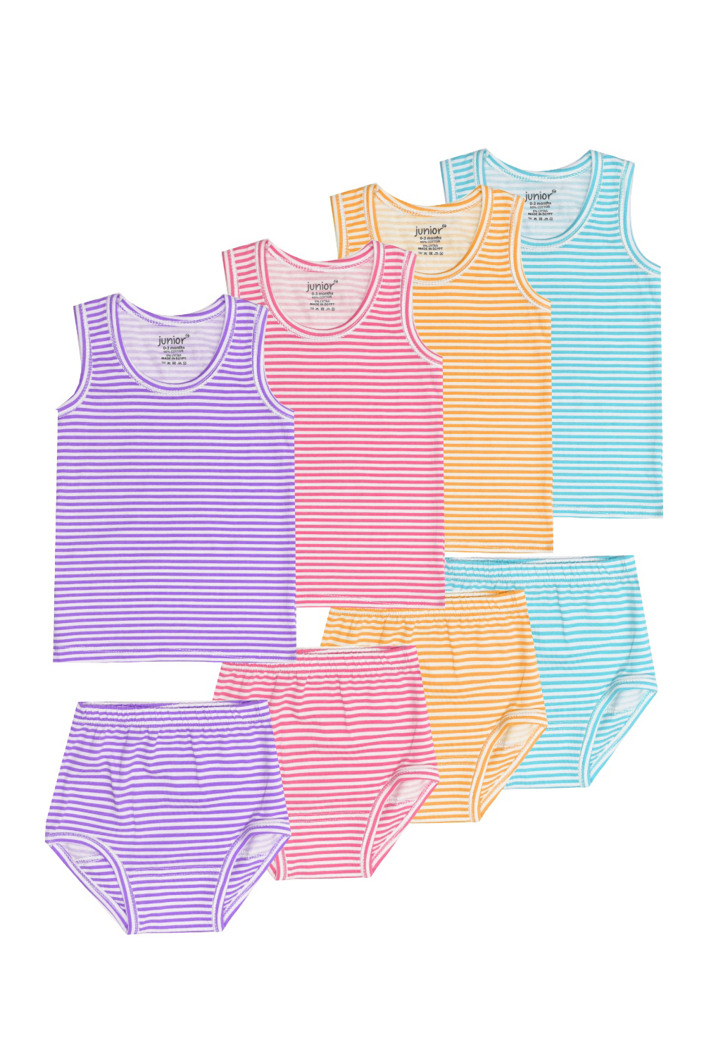 Junior Baby Girls set & Striped Panties