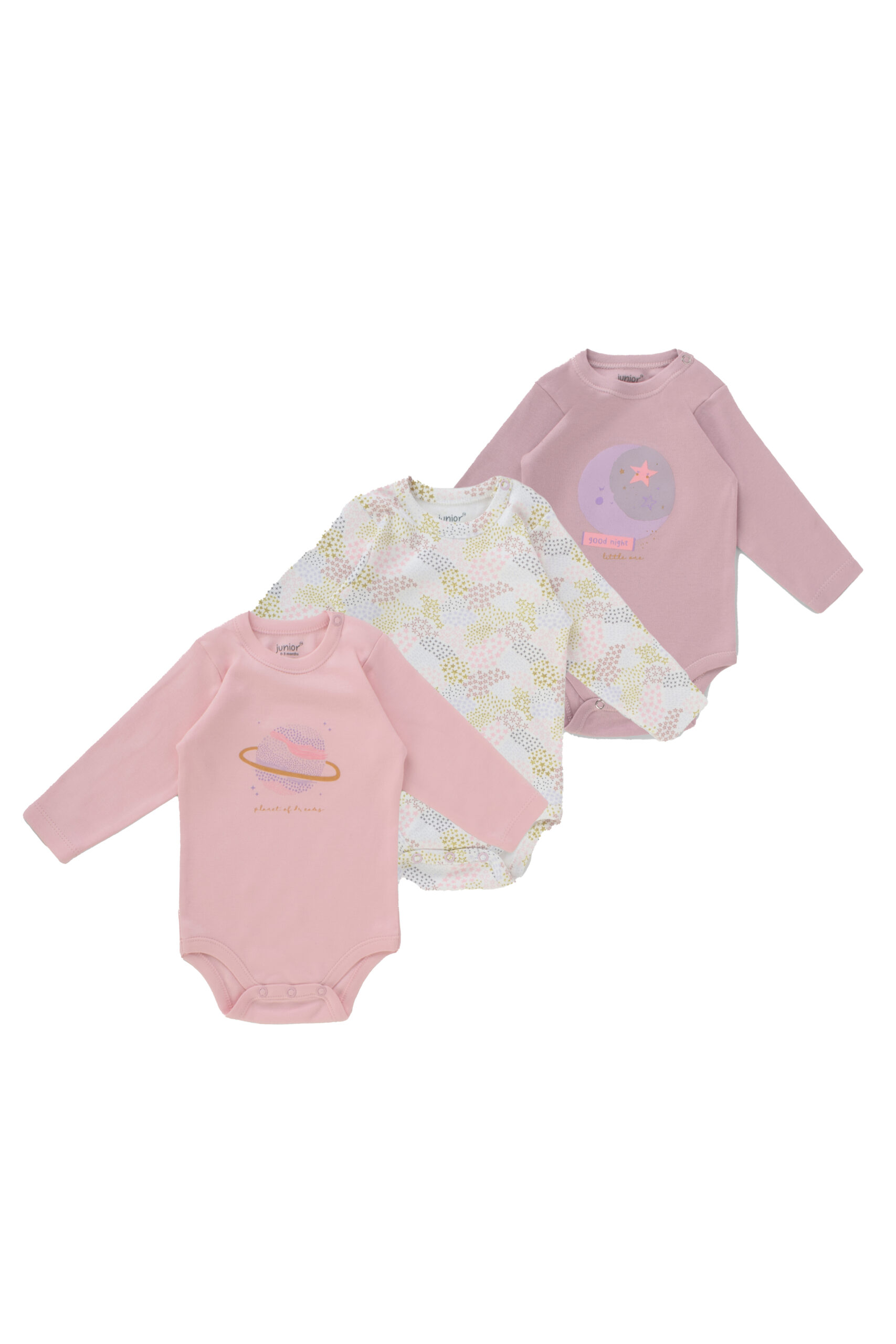 Junior Bodysuit Long Sleeve stars