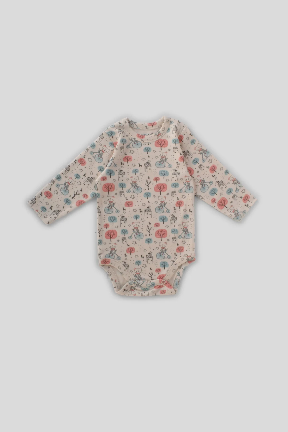 Junior Bodysuit Long Sleeve happy kitty - الصورة 2