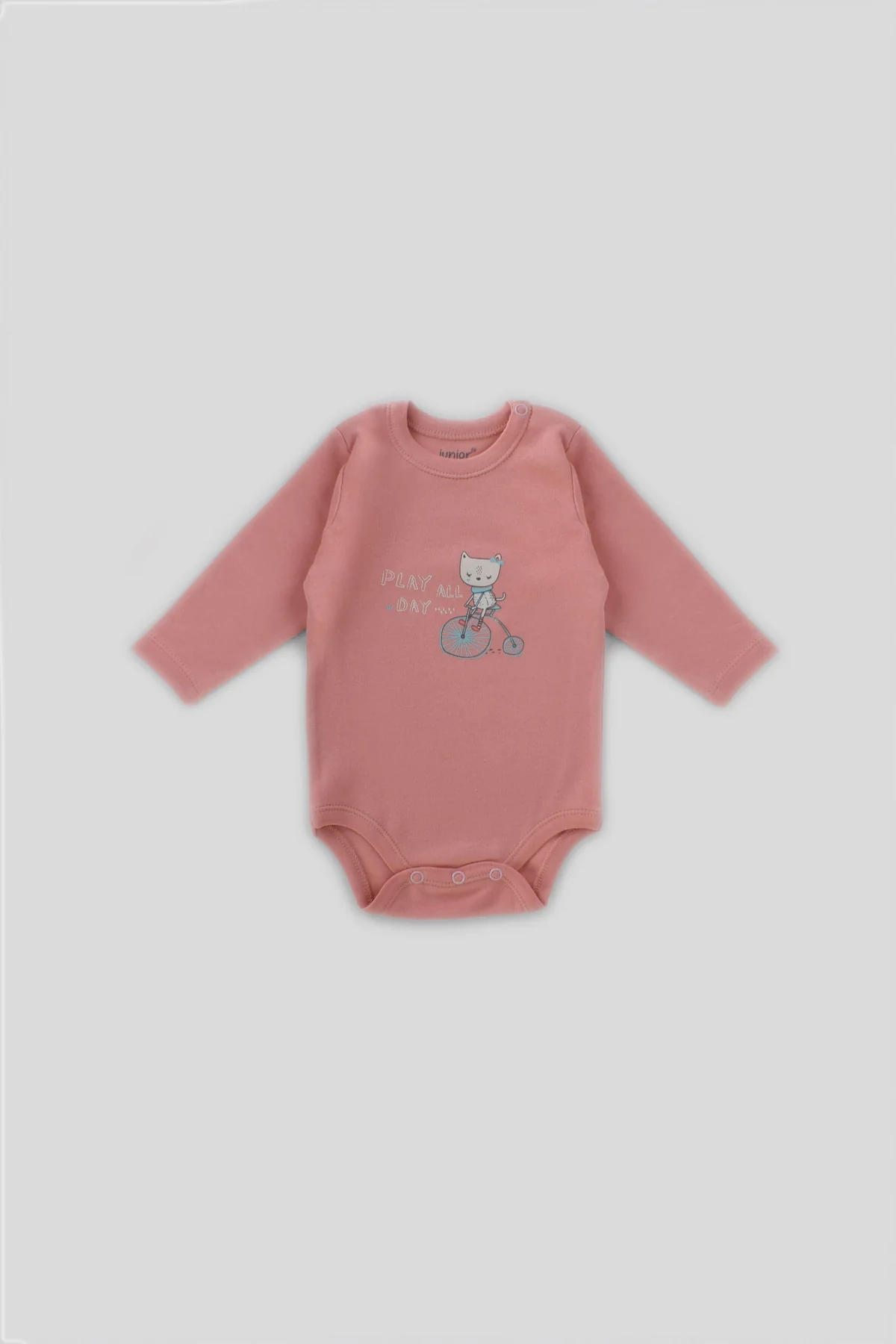 Junior Bodysuit Long Sleeve happy kitty - الصورة 3