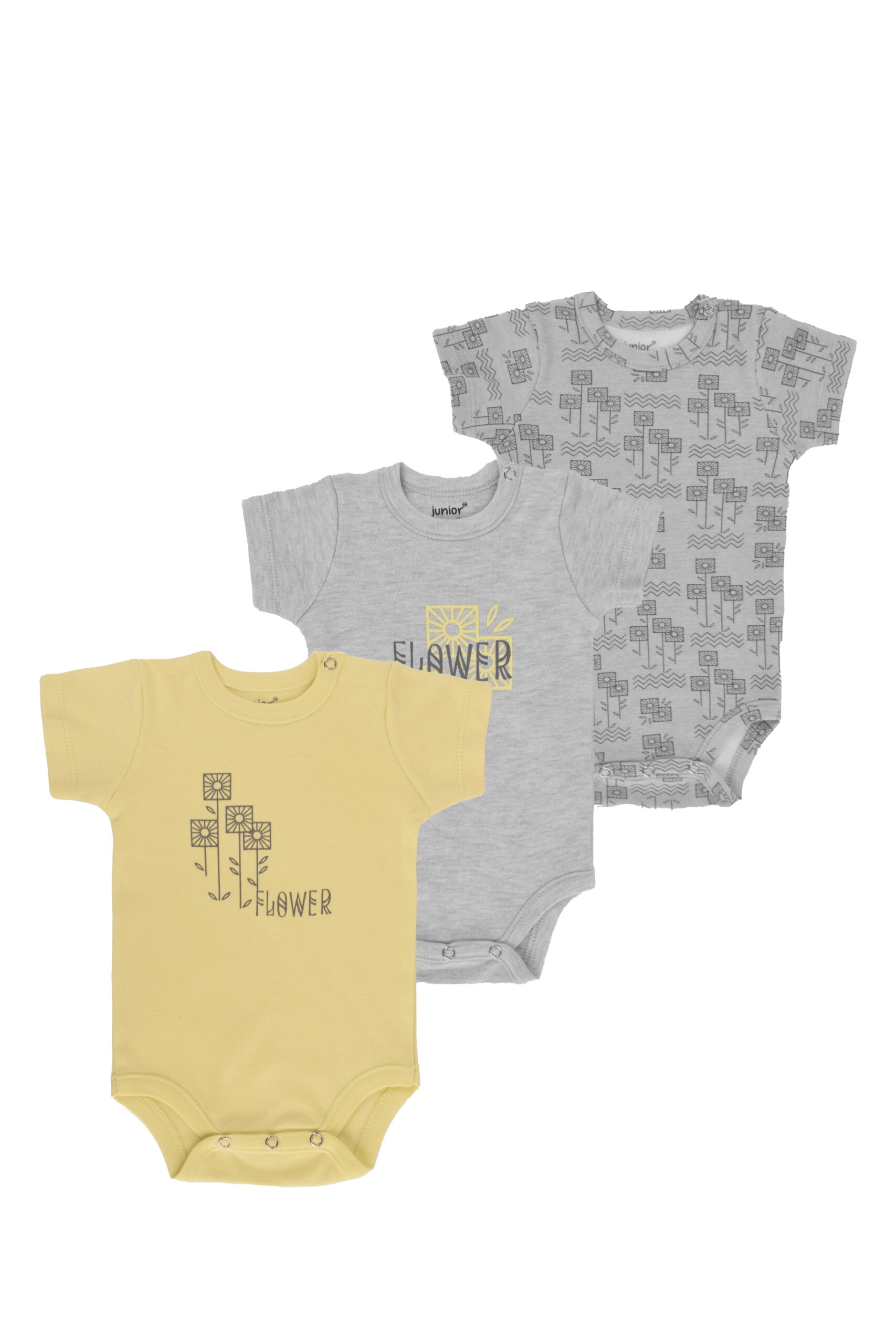 Junior Bodysuit short Sleeve Square flower