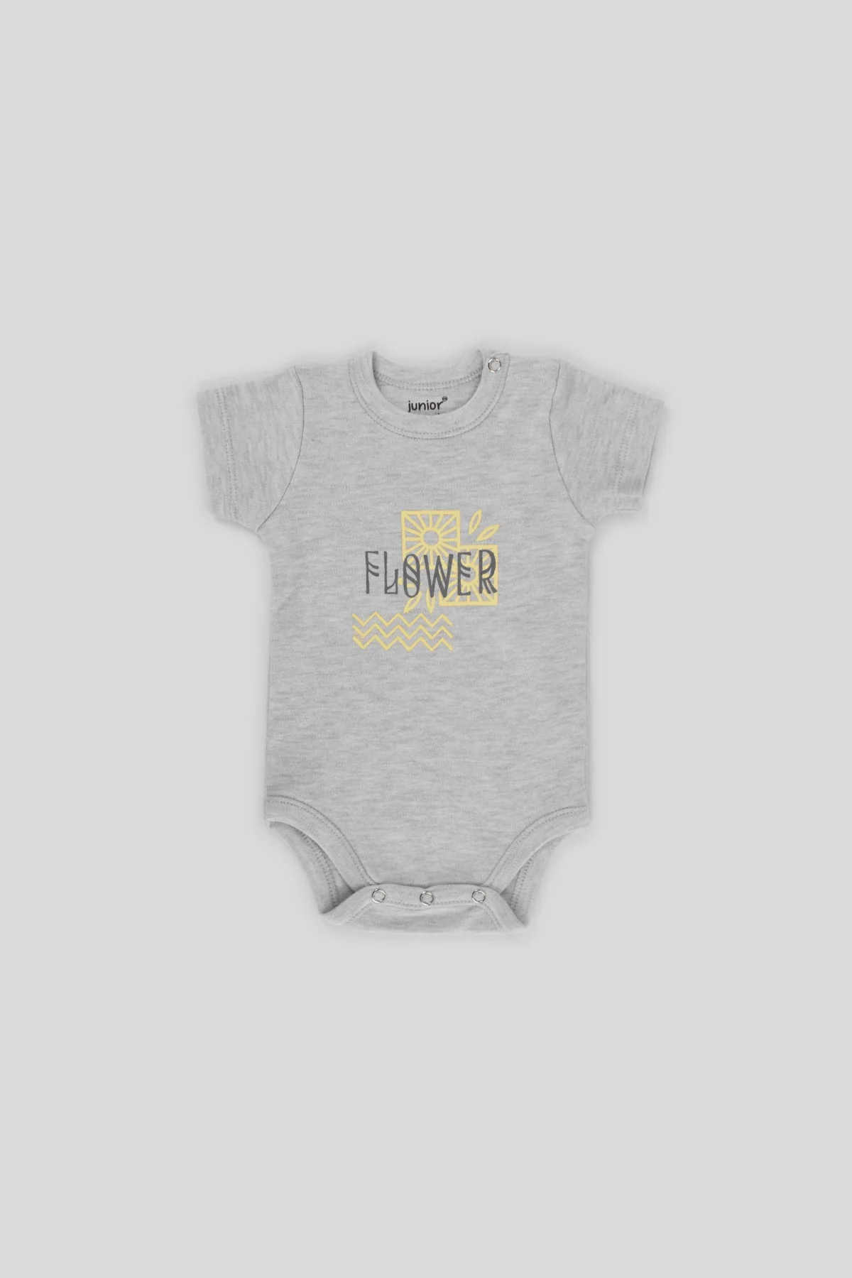 Junior Bodysuit short Sleeve Square flower - Image 2