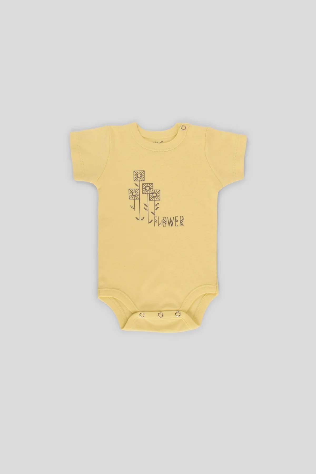Junior Bodysuit short Sleeve Square flower - Image 3