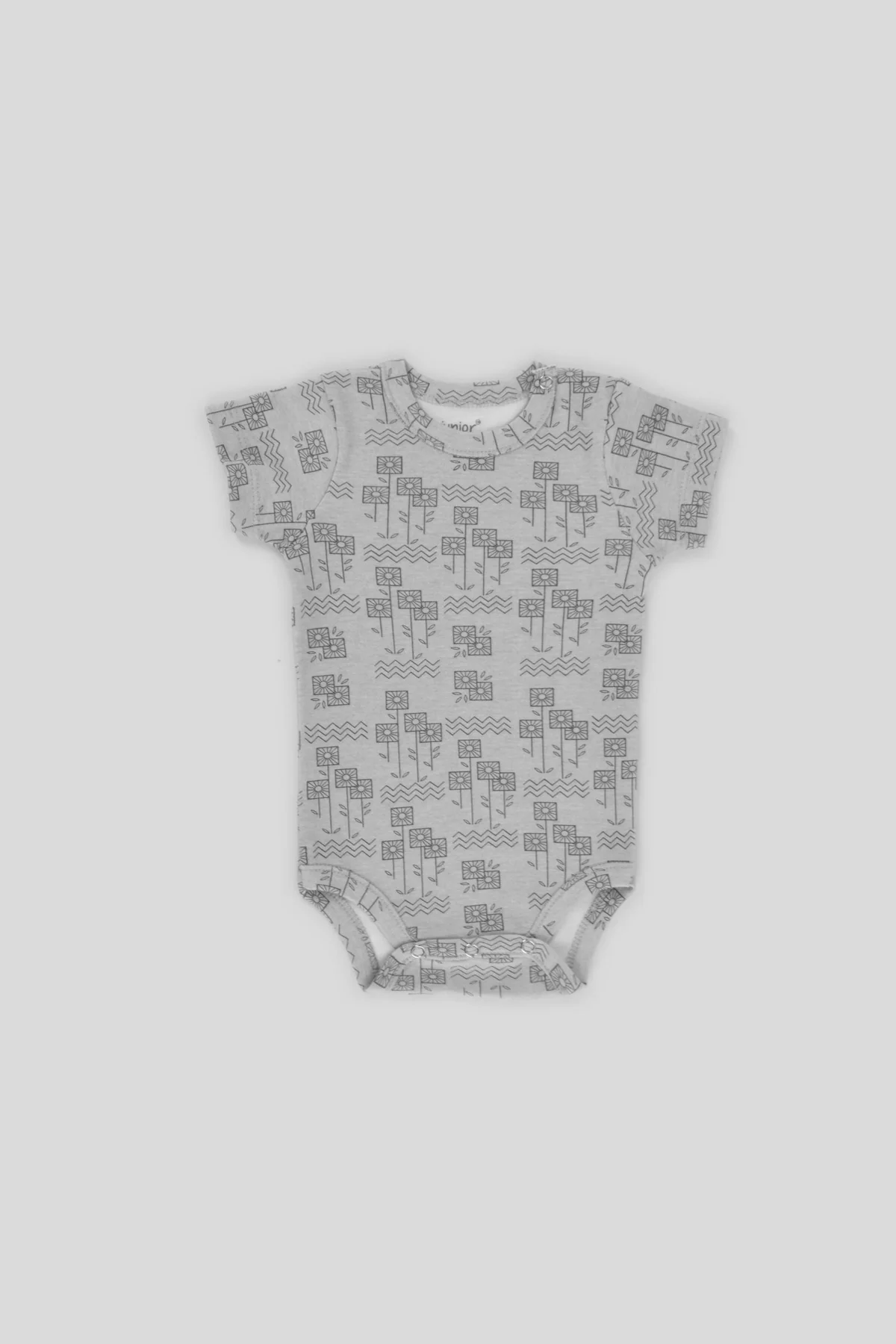 Junior Bodysuit short Sleeve Square flower - Image 4