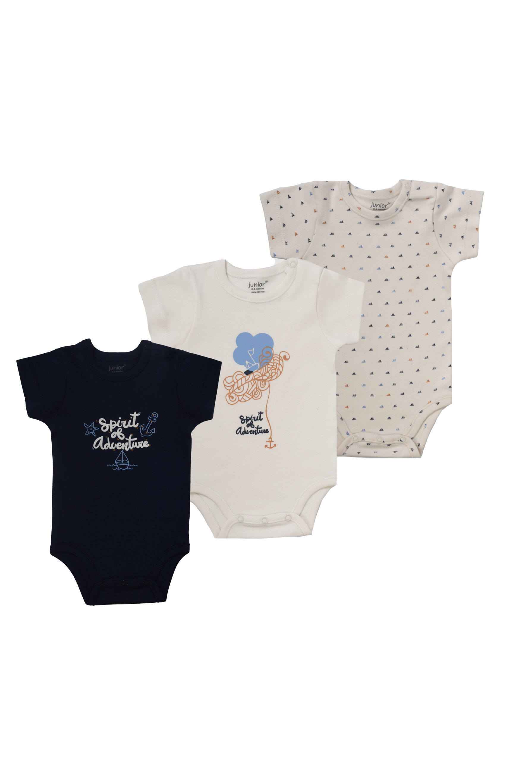 Junior Bodysuit short Sleeve sea waves