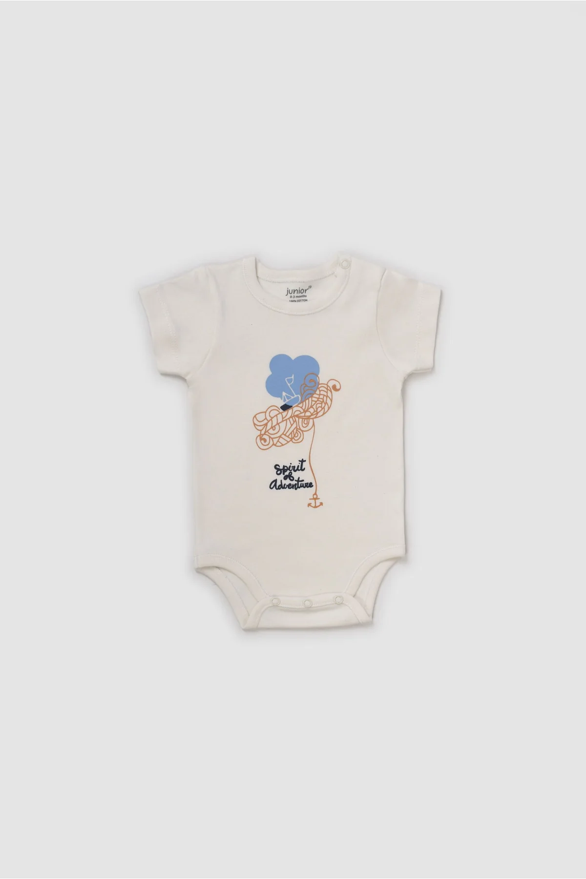 Junior Bodysuit short Sleeve sea waves - الصورة 4