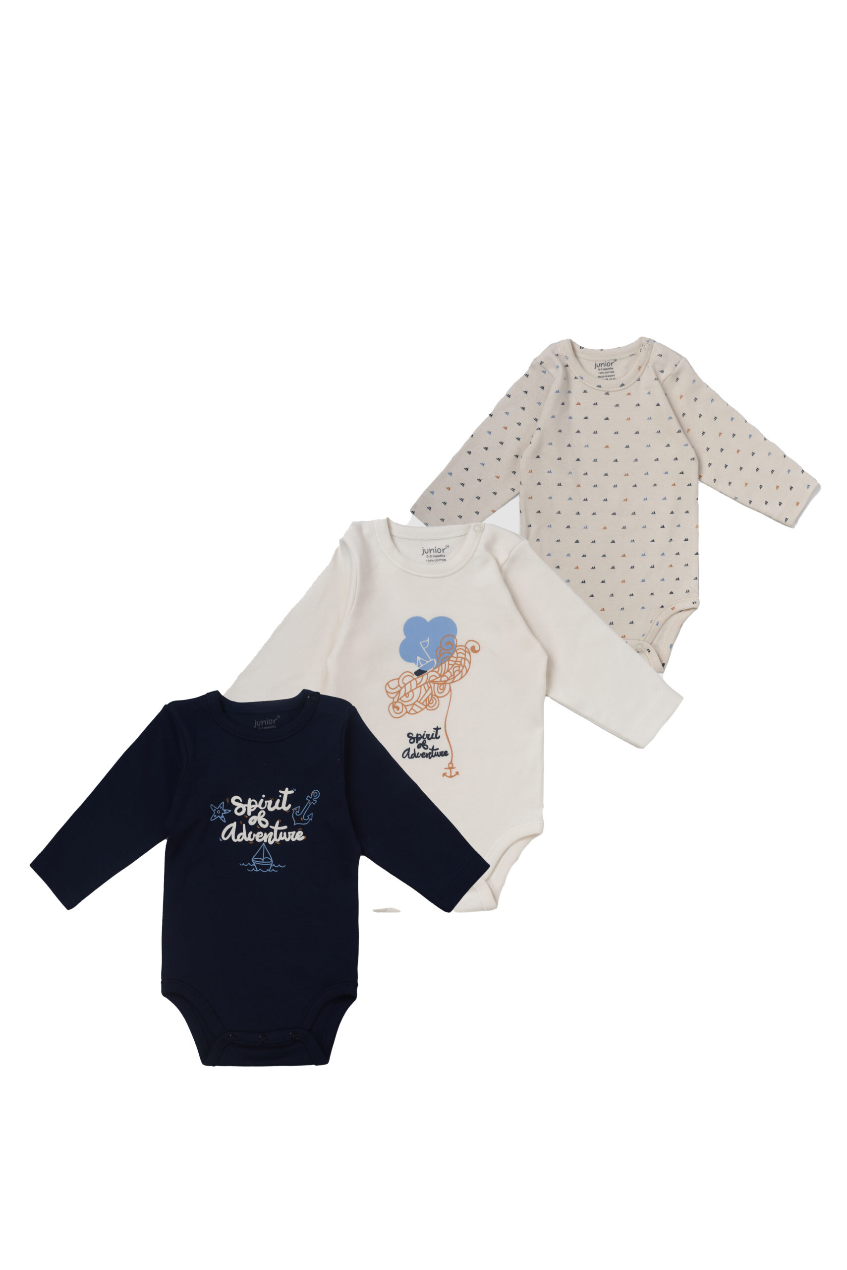 Junior Bodysuit Long Sleeve sea waves