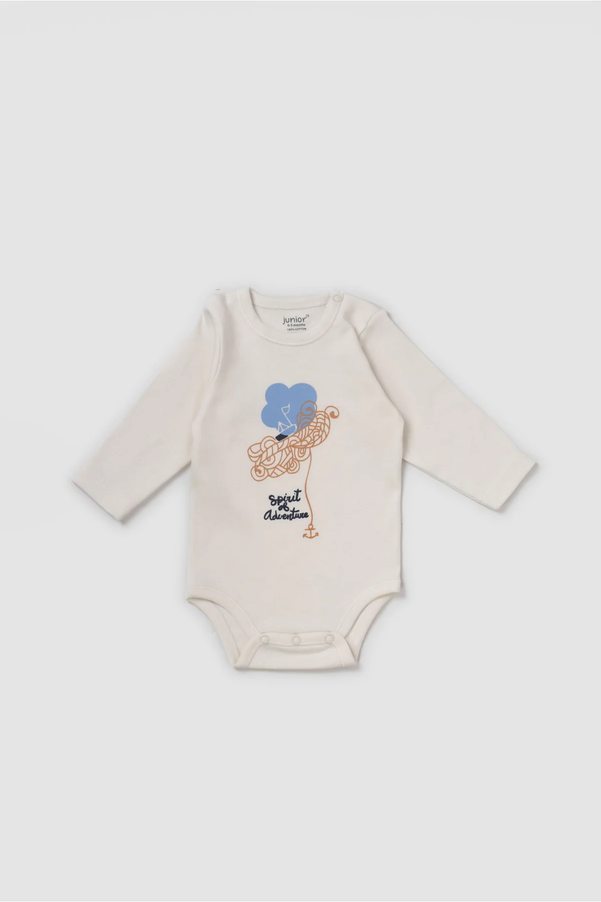Junior Bodysuit Long Sleeve sea waves - Image 2