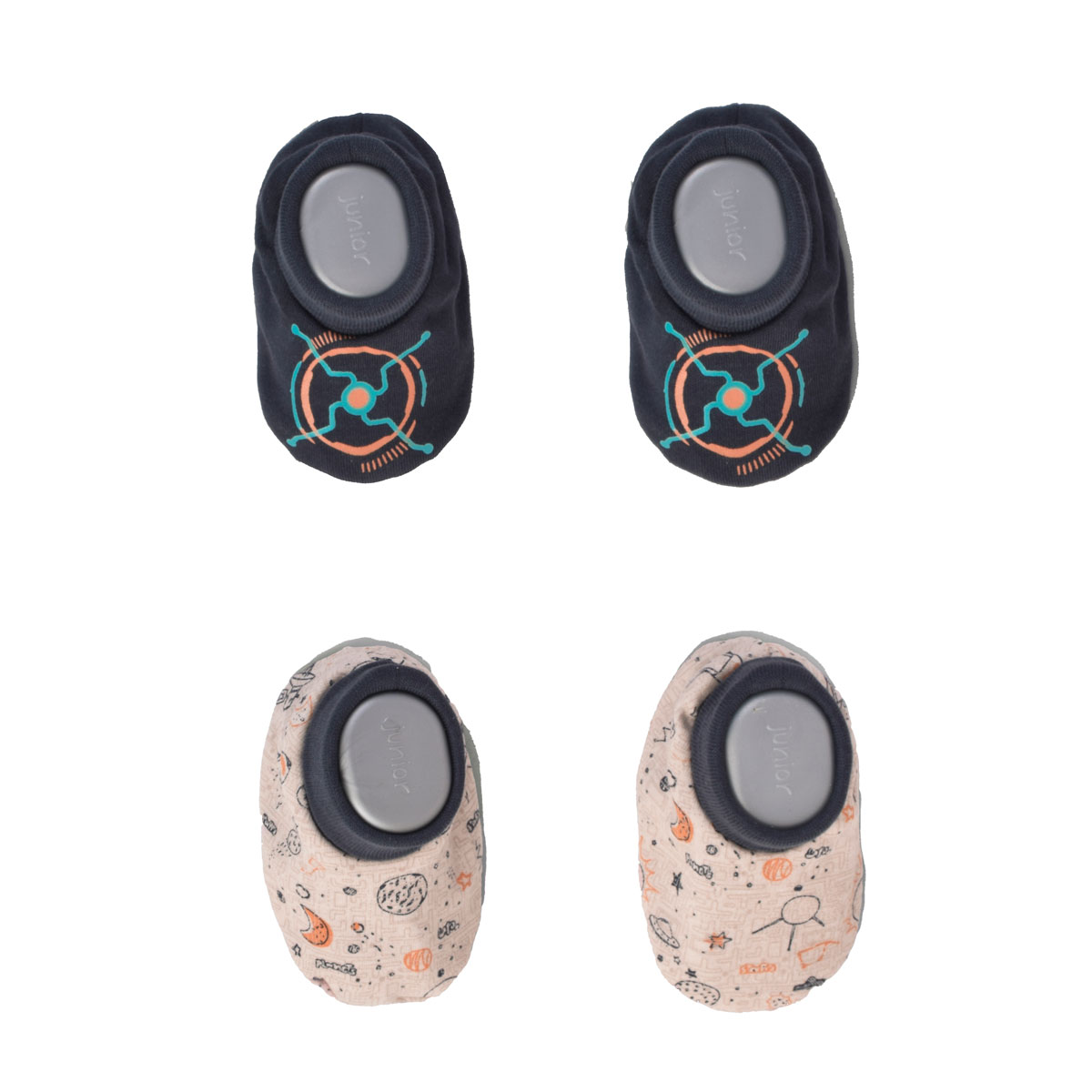 Junior Printed Slippers "2 PCS" Space gamer
