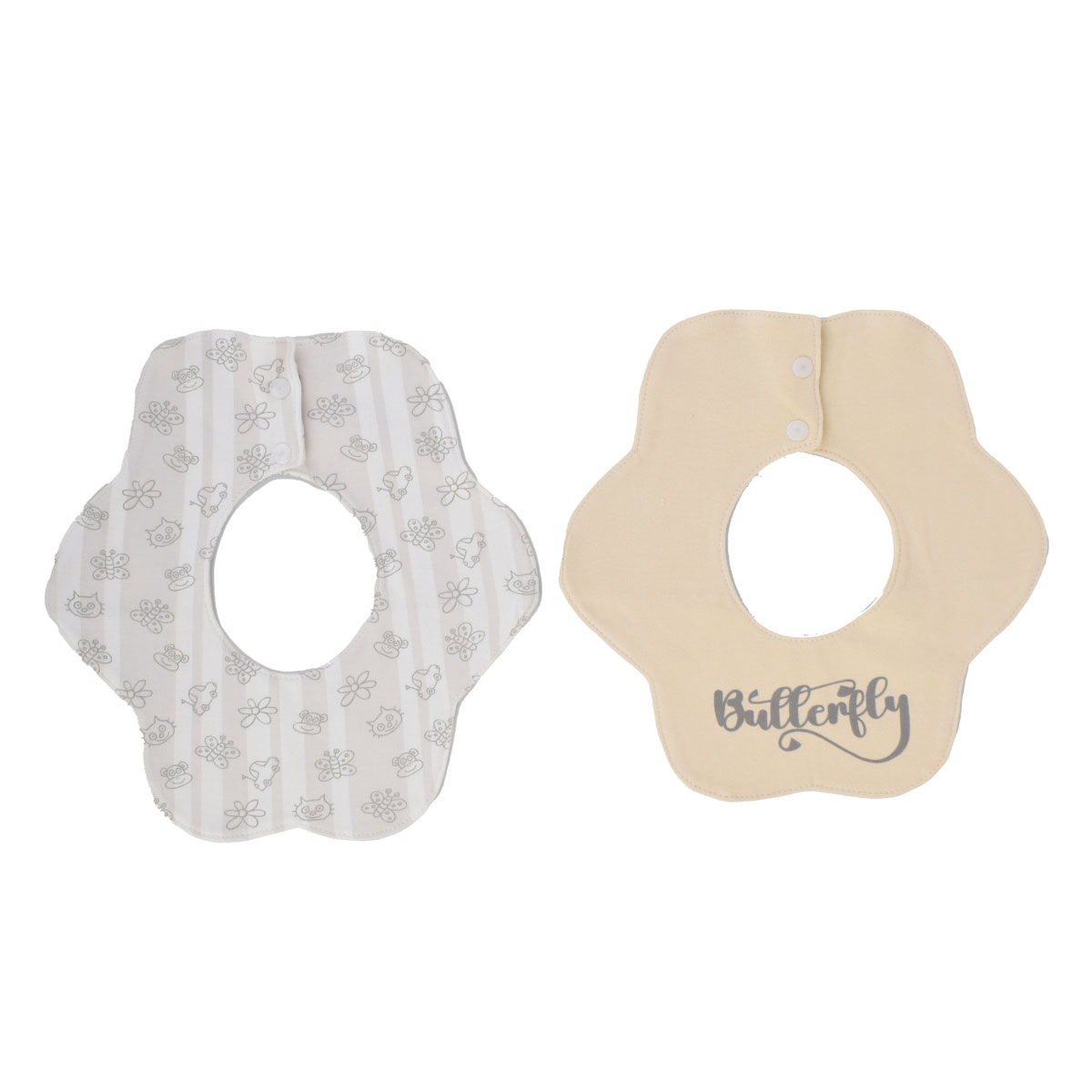 Junior Printed Bib "2 PCS" Butterfly