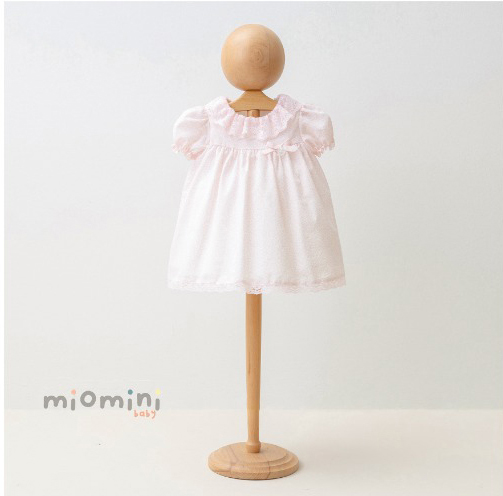 Miomini Floral Print Baby Girl Dress, (4294), Pink, 9 Months