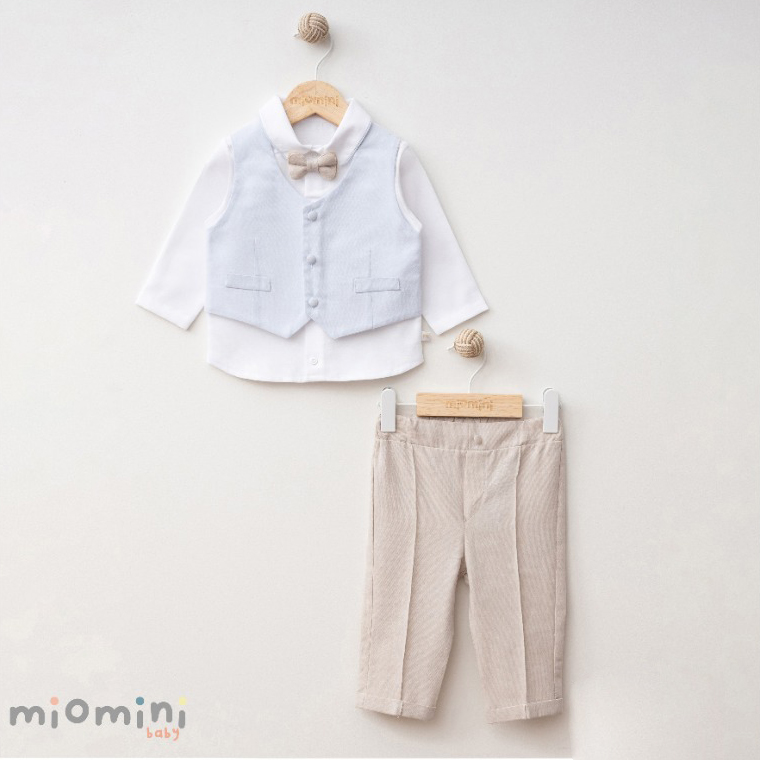 Miomini Woven Elegant Baby Boy 2-Piece Set, (4330), Blue, 24 Months