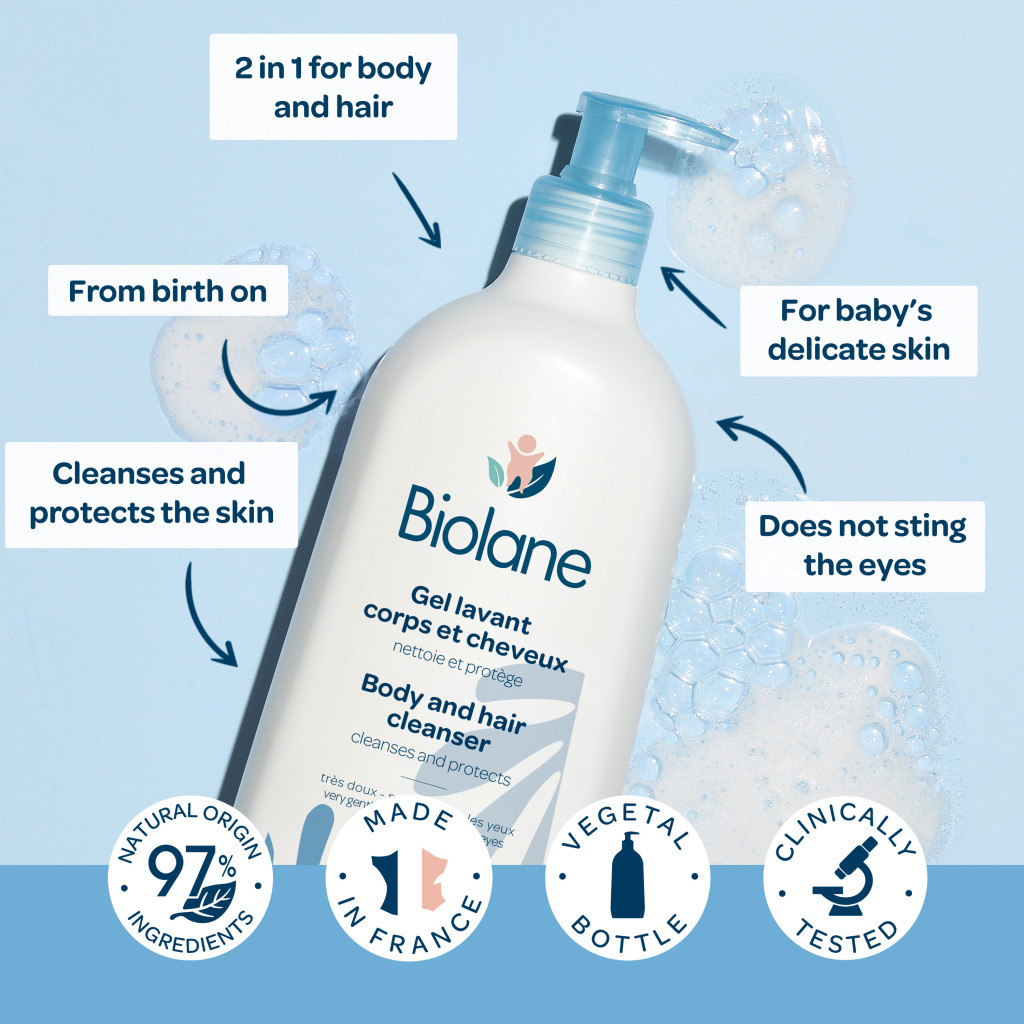 Biolane Body and Hair cleanser, 350 ml - Image 2